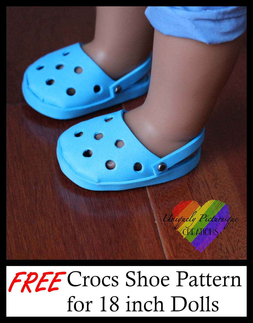 FREE Crocs Shoe Pattern for 18 inch 
