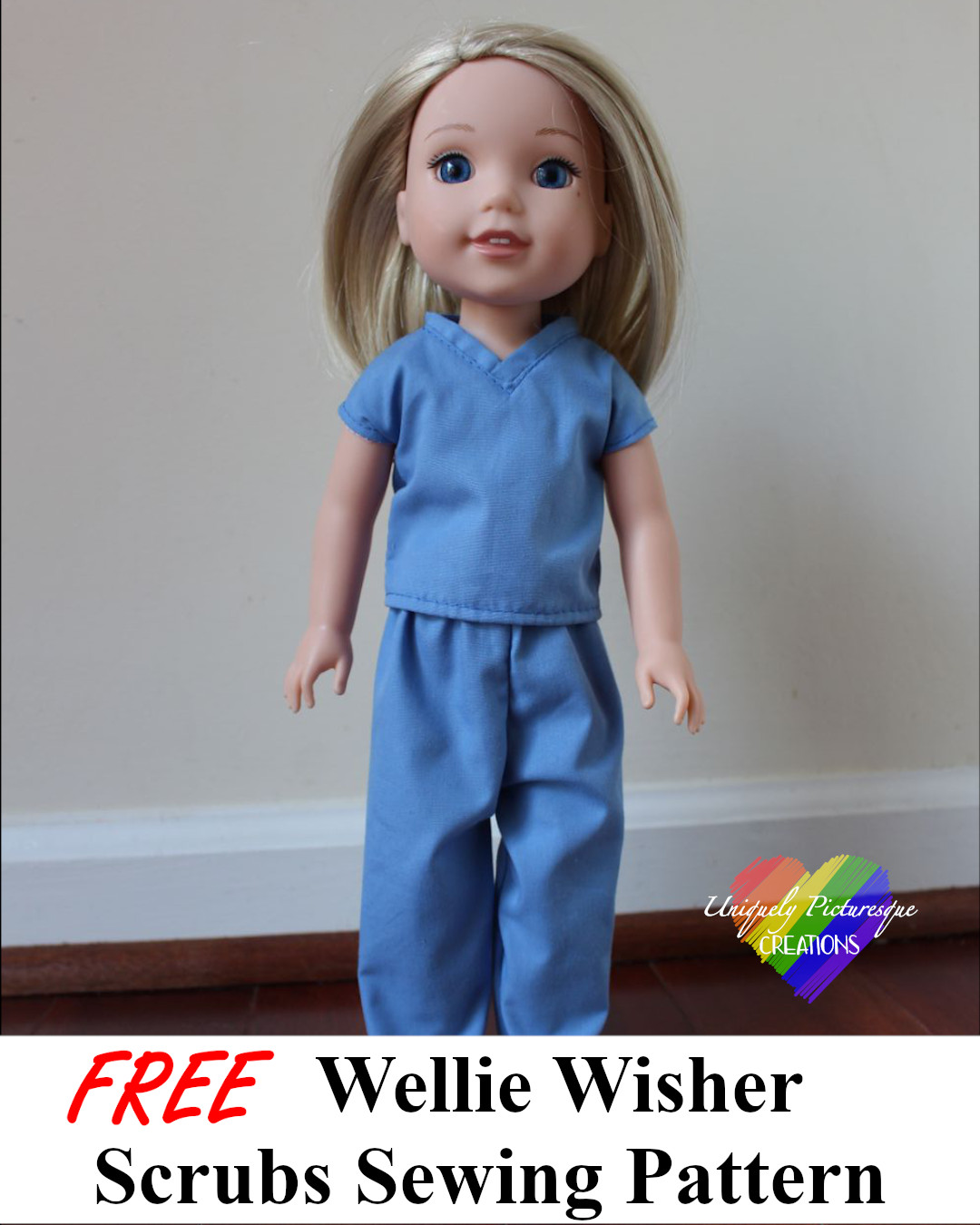 FREE Wellie Wisher Scrubs Sewing Pattern